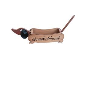 Vintage Wooden Dachsund "Snack Hound" Snack Tray